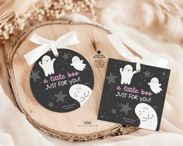 Halloween Ghost Round Gift Tag | A Little Boo Just for You (Copy)