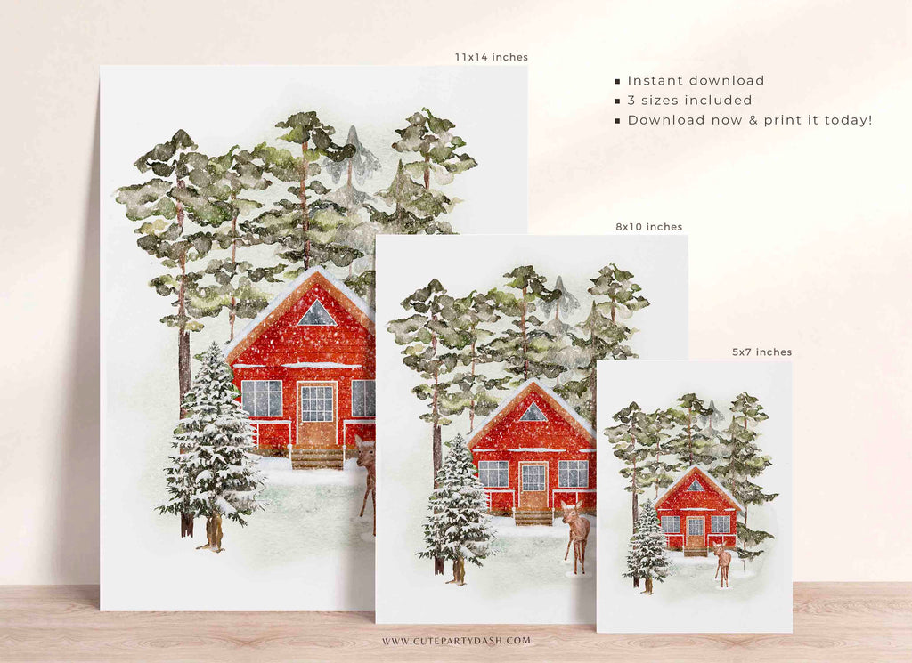 Winter Forest Christmas Wall Art Printable Christmas Print Set of 2 – Cute Party Dash winter-forest-christmas-wall-art-printable-christmas-print-set-of-2-cute-party-dash