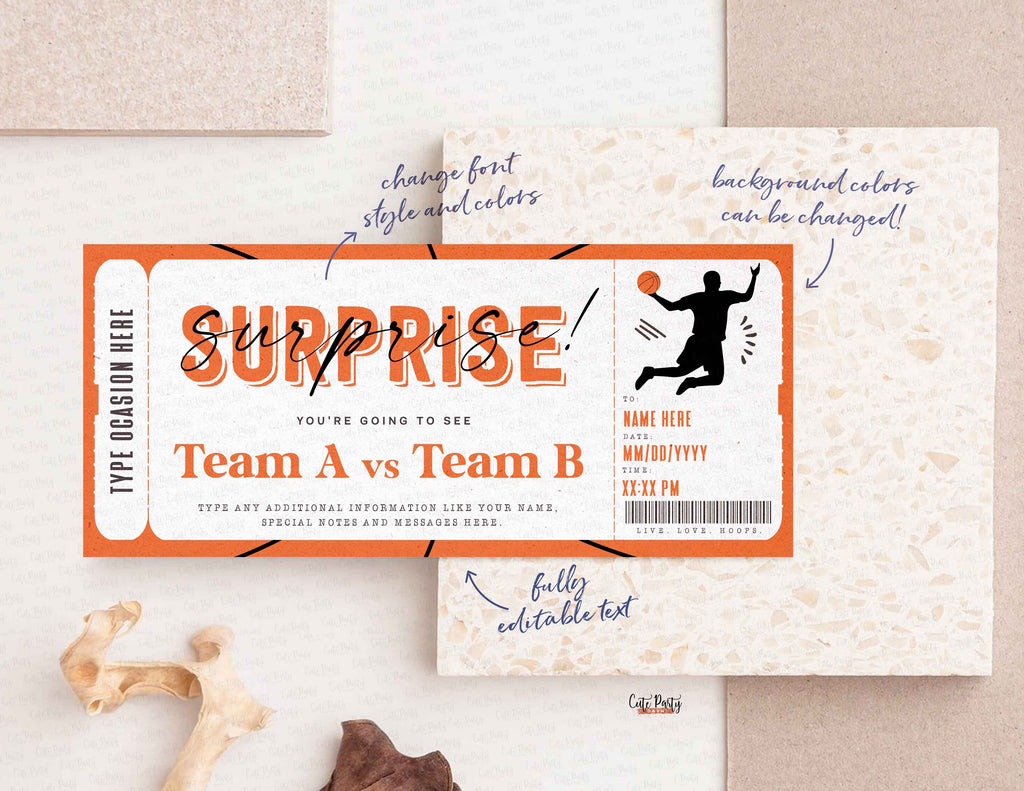 Basketball Raffle Ticket Templates