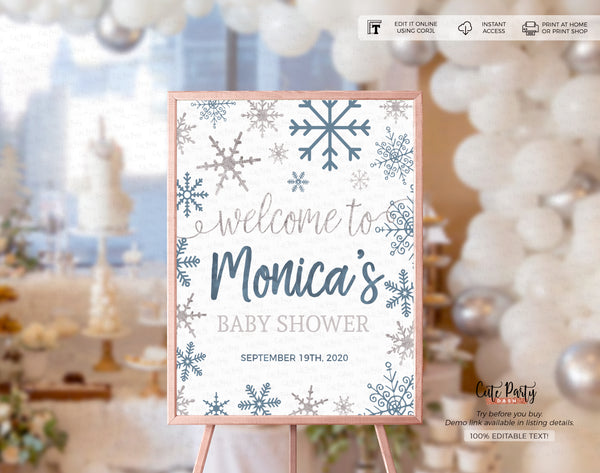 Baby It's Cold Outside Baby Shower Baby's Library Card - Digital Download