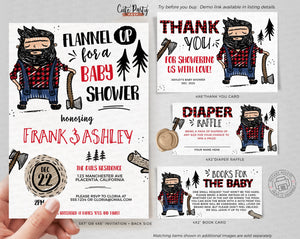 Lumberjack Baby Shower Invitation kit - Digital Download