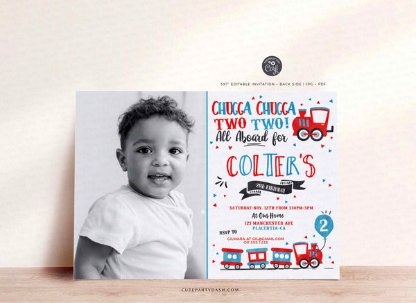 Editable Train Birthday Party Food Card, Choo Choo Party Decor, Food Tent, Place Card, Bag Topper- Instant Download