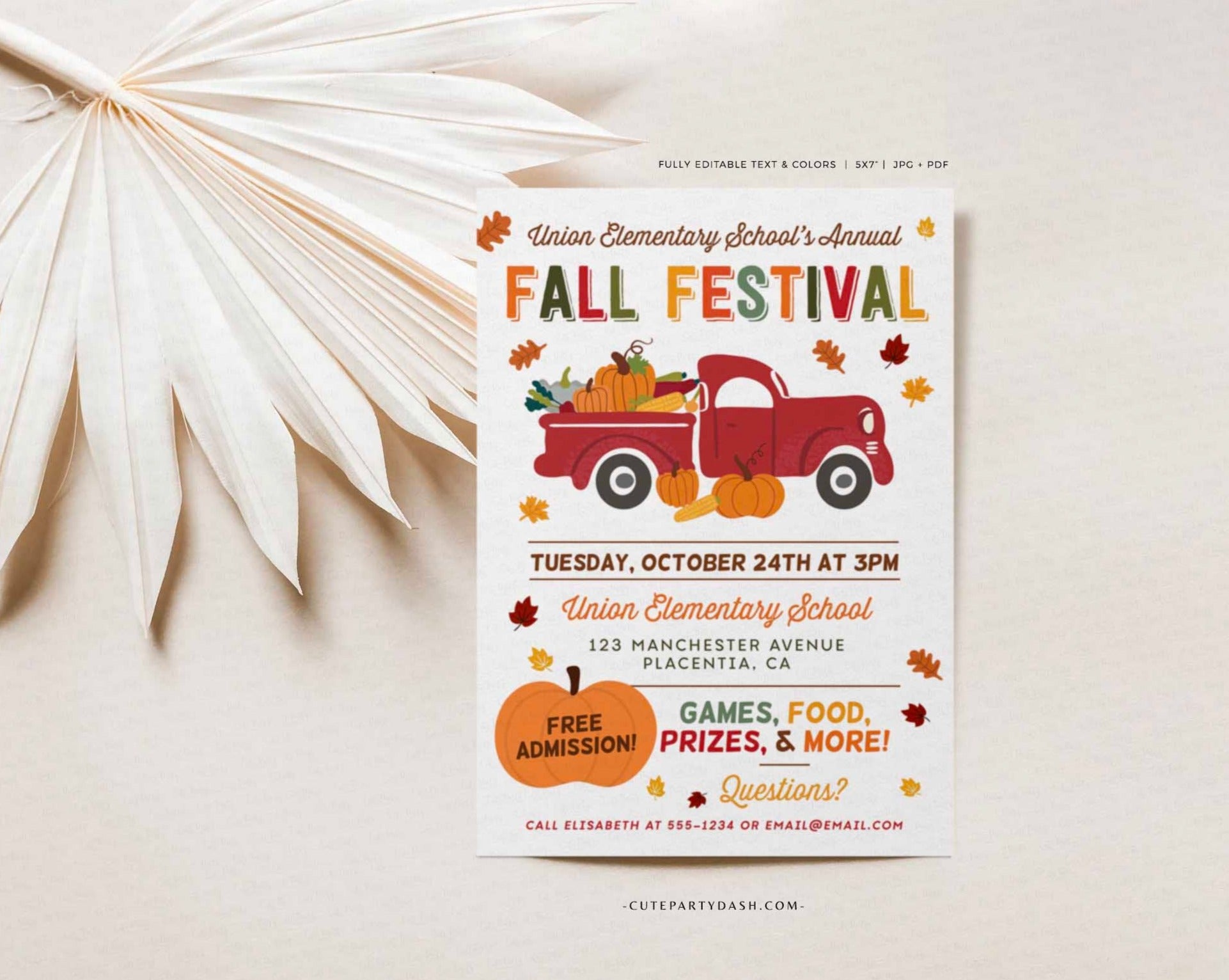 Fall Festival Birthday Invitation Templates