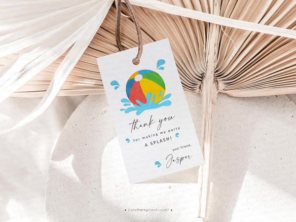 Modern Minimalist Pool Party birthday invitation - Digital Download