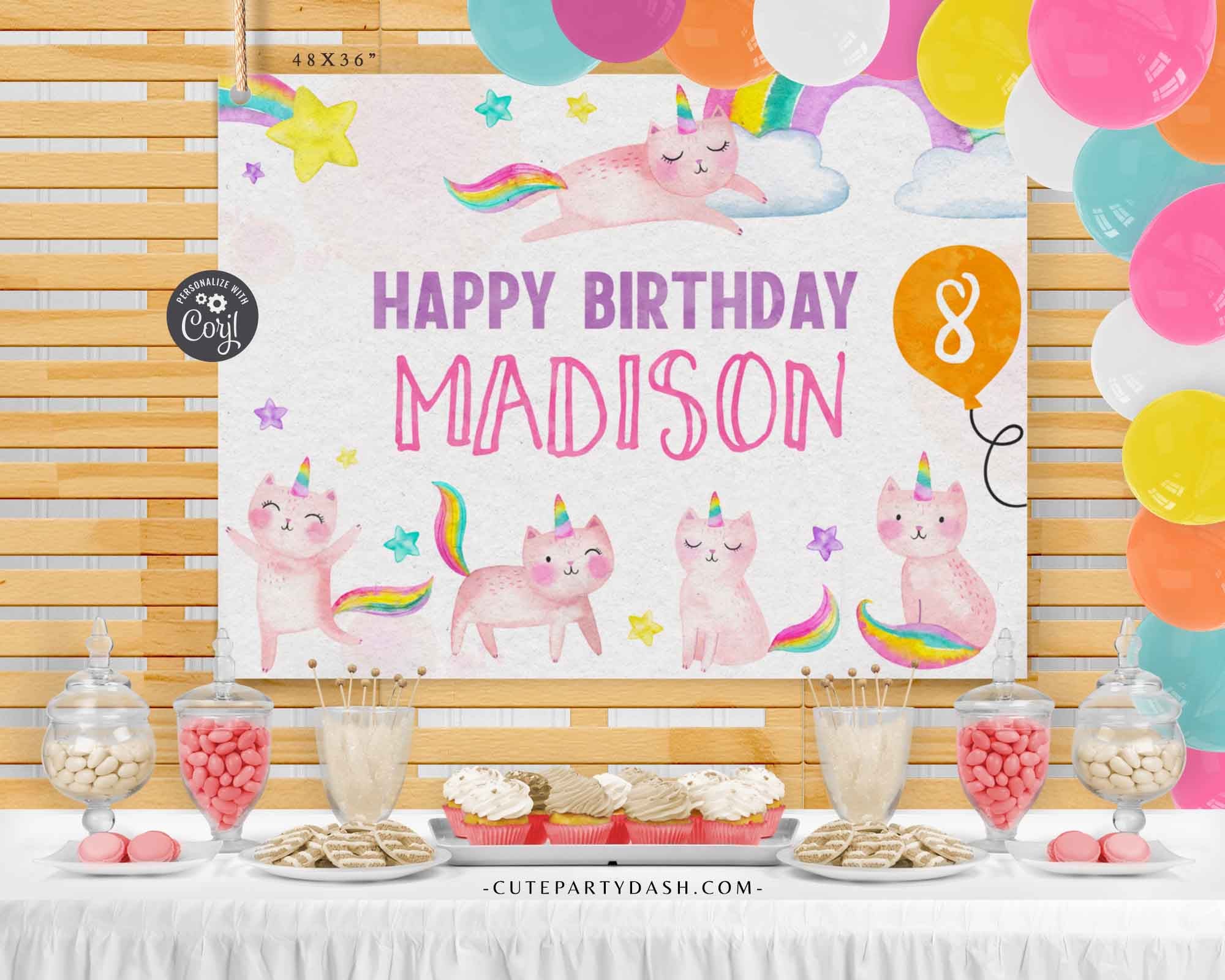 Unicorn Birthday Party Invitation Card Unicorn Birthday Invitation, image size:2000x1600