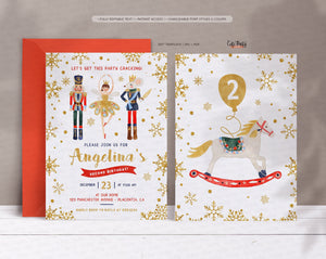 Nutcracker birthday Party invitation - Digital Download