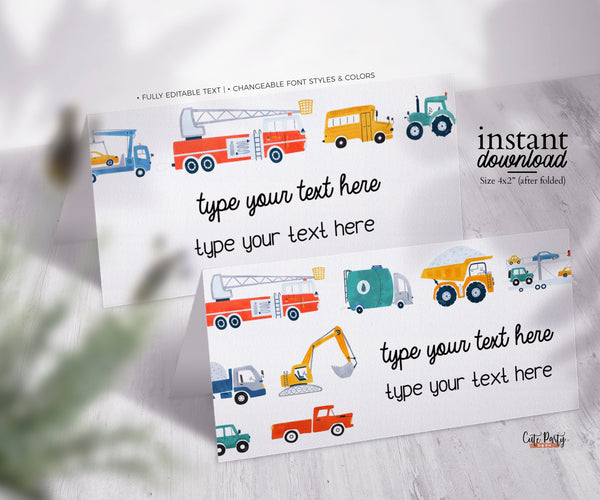 Transportation Birthday invitation - Digital Download