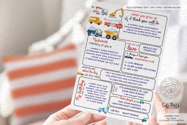 Transportation Birthday invitation - Digital Download