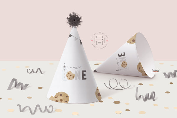 Minimal Milk and Cookies First Birthday Photo invitation - Digital Download