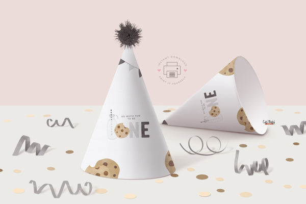 Minimal Milk and Cookies Birthday invitation - Digital Download