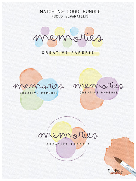Watercolor Dots Snap and Share Editable Card Template - Instant Download