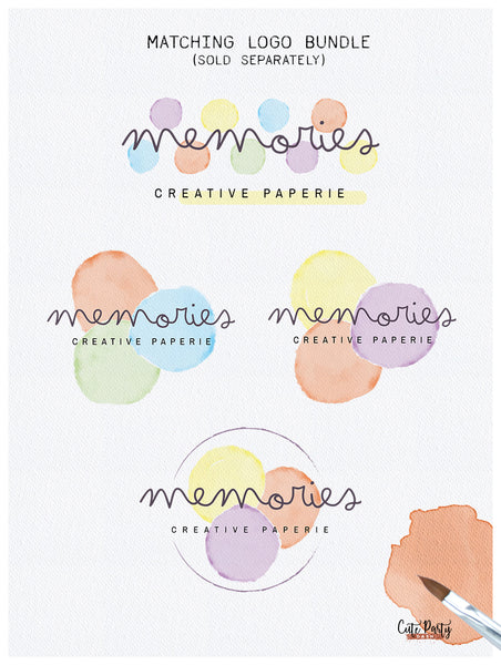 Watercolor Dots Professional Gift Certificate Editable Template - Instant Download