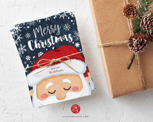 Santa Christmas Family Greeting Card - Instant Download