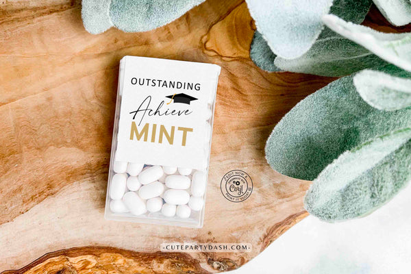 Graduation Favors for guest 2023 Editable Senior Class of 2023 Graduation Party Mint Favors idea Candy High School Grad - Digital Download