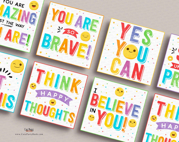 Lunchbox Notes for Kids, Motivational Lunchbox cards - Instant Download