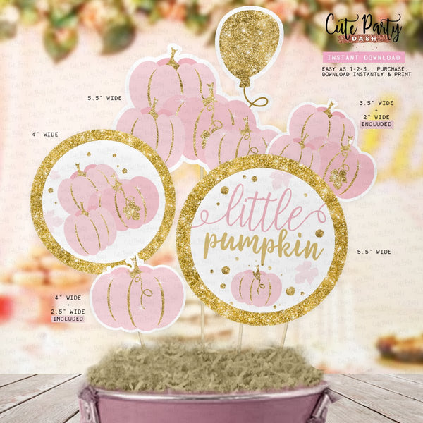 Our Little Pumpkin Birthday Invitation girl - Digital Download - Cute Party Dash
