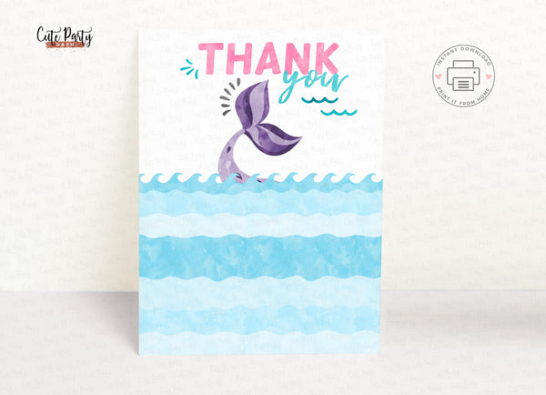 Mermaid Birthday Invitation - Digital Download - Cute Party Dash