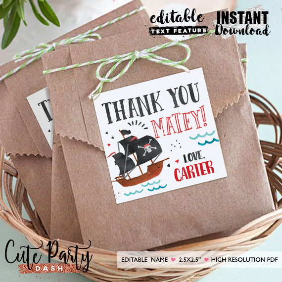 Pirate Birthday Party invitation - Digital Download