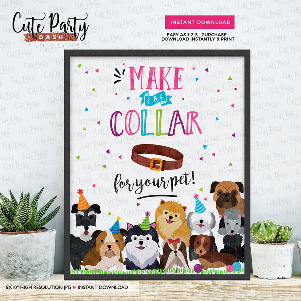 Puppy Birthday Party Invitation - Digital Download - Cute Party Dash