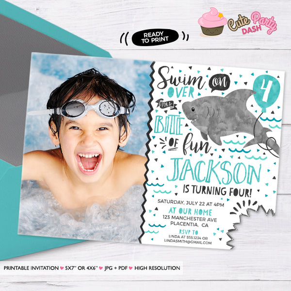 Shark birthday Printable Capri Sun Label template- Digital Download