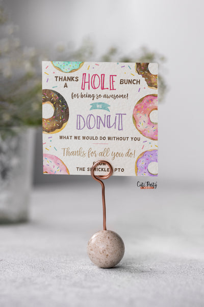 Donut Know What We Would Do Without You Gift Tag - Digital Download