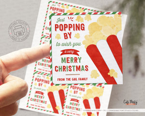 Christmas Popcorn Poppin' by Gift Tag