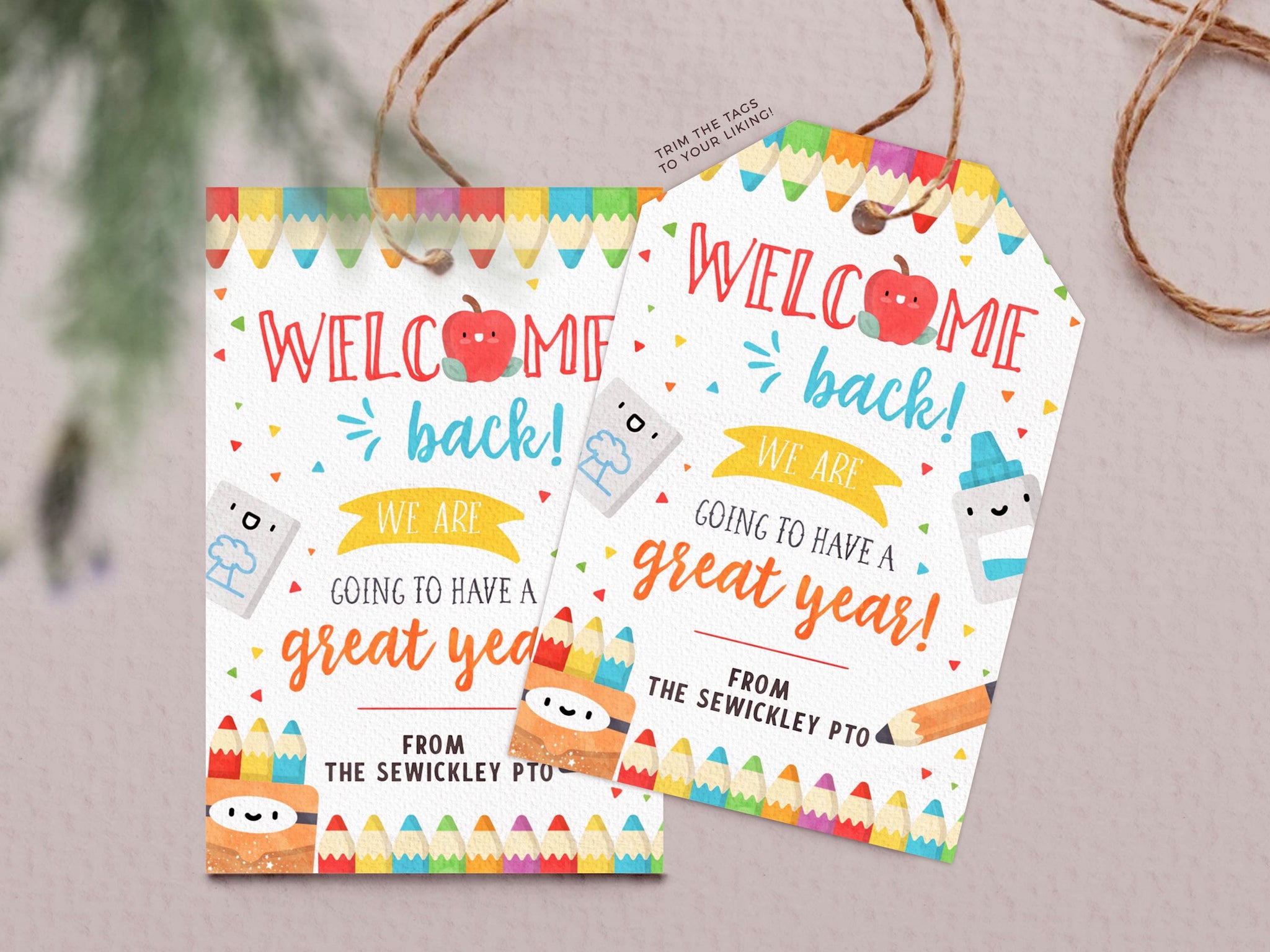 Welcome Back To School Gift Tag, First day of school Tag