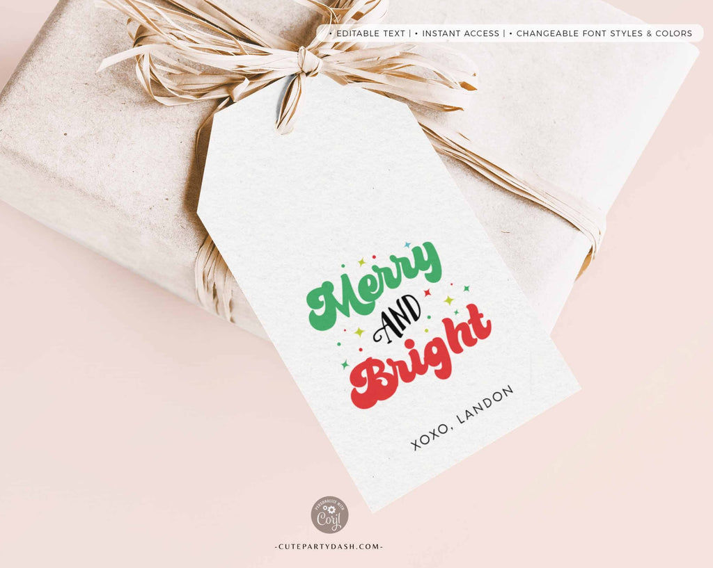 Brush Script Handmade Your Logo Price Gift Tags | Zazzle