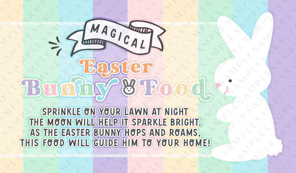 Magical Easter Bunny Food Tag Printable Kids Easter bunny bait School Gift, Magic Bunny Food Label, Easter Egg Hunt Sticker - Instant Download