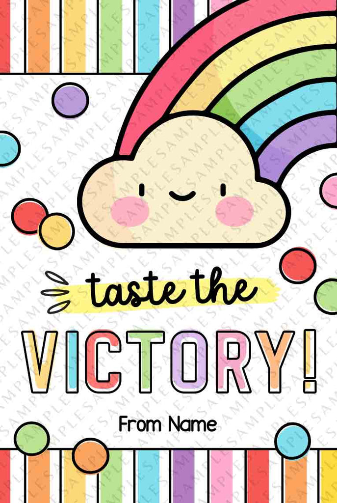 Editable Taste The Victory good luck treat tag, Team Treats, Sports Go – Cute Party Dash for Free Printable Good Luck Tags