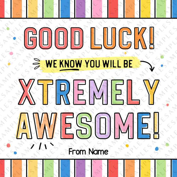 Good Luck Tag Printable Template EDITABLE Candy Treat Tag Team Competition good luck stickers Sports Candy gram Pun card - INSTANT Download