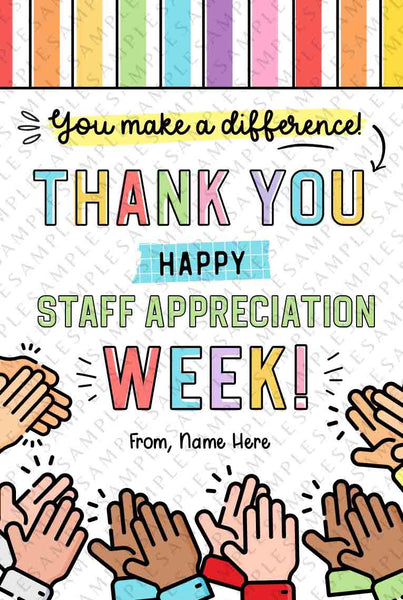 Editable Employee Appreciation Week Gift Tag Printable Nurse Appreciation Thank You Card Staff Appreciation Team Member INSTANT DOWNLOAD