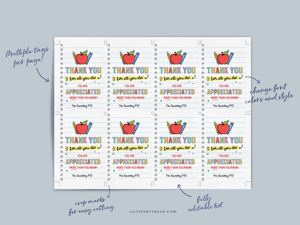 teacher-appreciation-printable-gift-tag-teacher-favor-tag-cute-party-dash for Thank You Labels Printable Free Teacher Appreciation Printable Gift Tag, Teacher Favor Tag – Cute Party Dash for Thank You Labels Printable Free