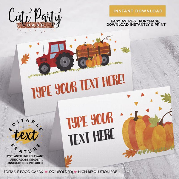 Our Little Pumpkin Birthday Party Water Bottle Labels - Digital Download - Cute Party Dash