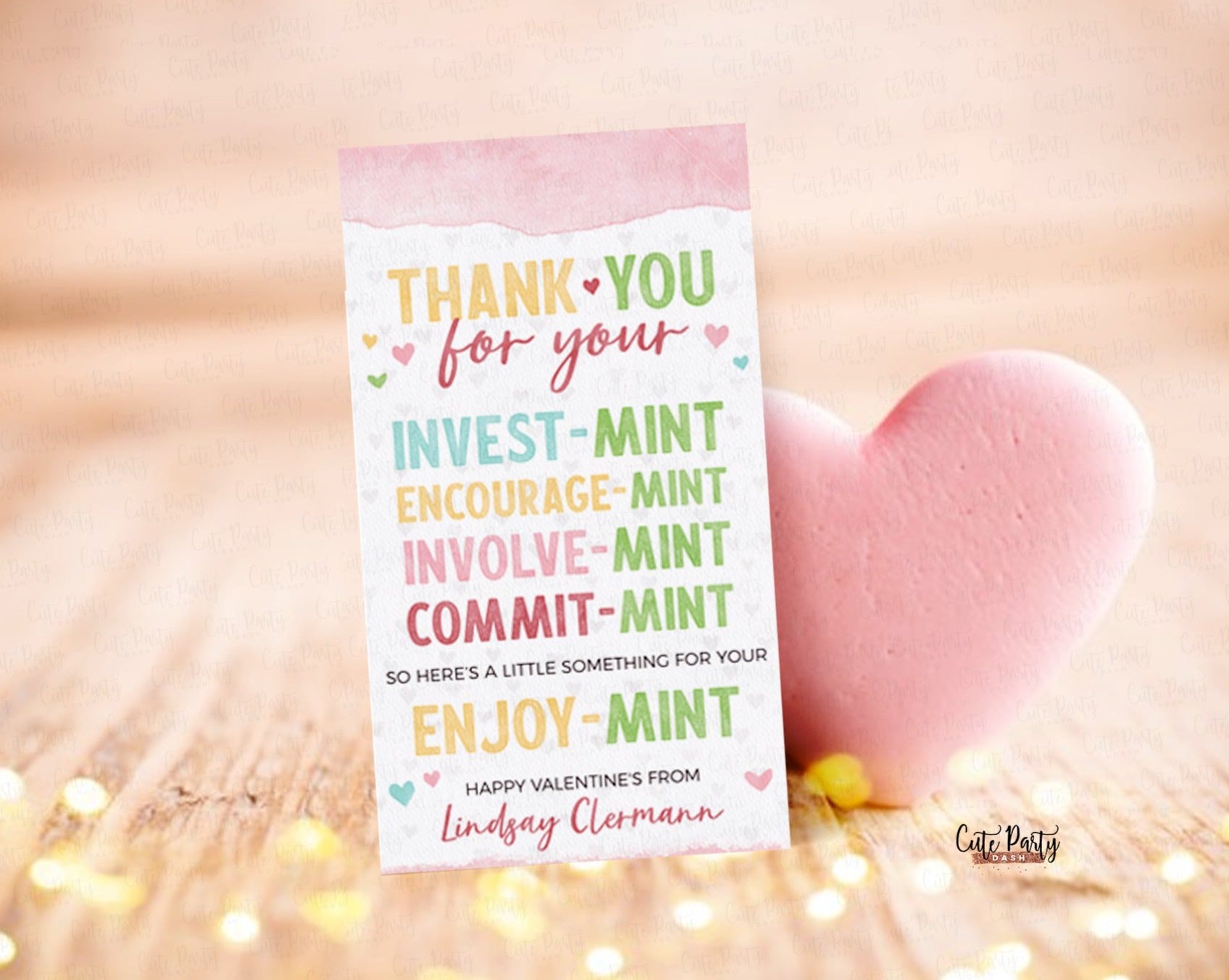 Valentine's Day Mint Tags - Digital Download