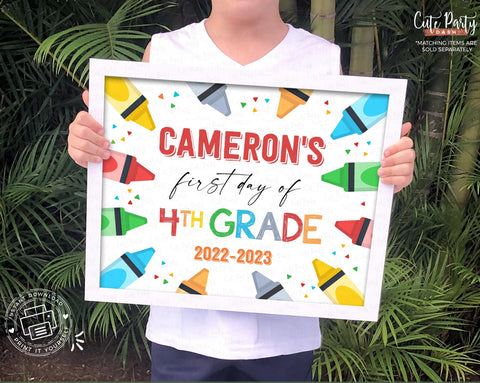 Editable First Day of School Printable Sign 