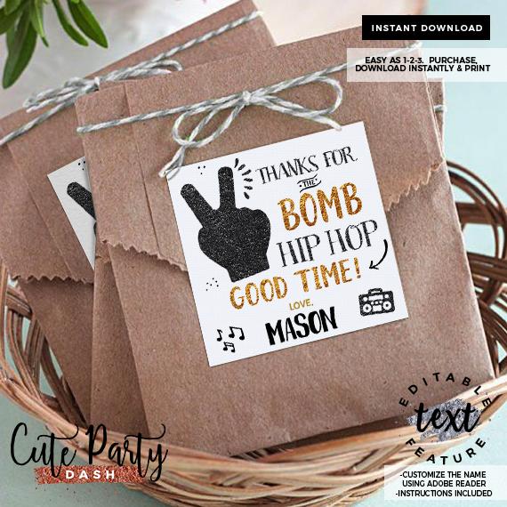 Two Legit To Quit Gold Black Birthday Party Invitation - Digital Download - Cute Party Dash